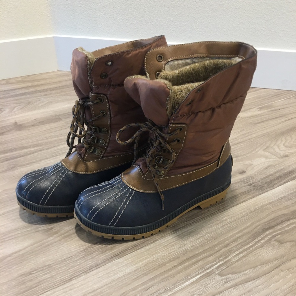 LONDON FOG Womens Mitten Cold Weather Duck Boot for Snow - Picture 4 of 8